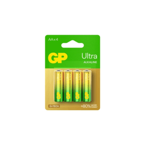 מארז 4 סוללות GP אולטרה אלקליין 1.5V AA